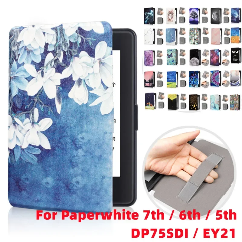 Shell Impresso para Kindle Paperwhite ° ° ° Geração 2023 2013 2012 Lançamento Dp75sdi Ey21 Tampa Magnética do Sono Inteligente Case