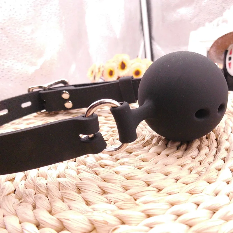 Fetish Extreme Full Silicone Breathable Ball Gag bondage open Mouth Gags Adult Sex Toys for Couple adult game Size S M L