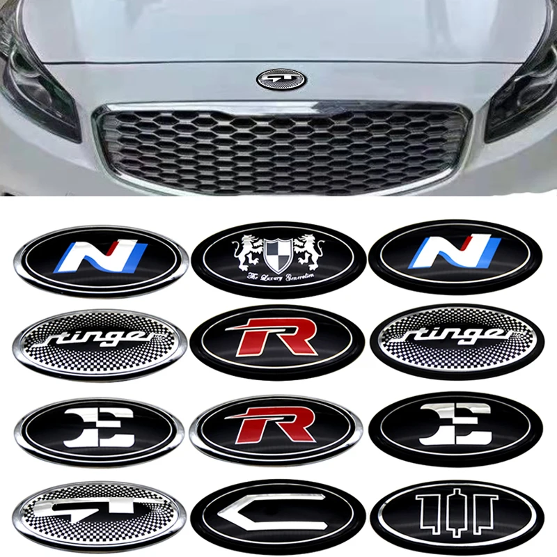 Car Front Hood Rear Trunk Sticker Rear Tail Emblem For Kia Gt Logo