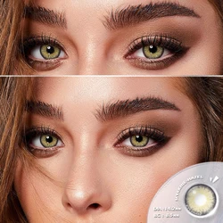 Vibrant Blue & Brown Yearly Colored Contact Lenses - Enhance Your Look (MYAKHIE - HAZEL)