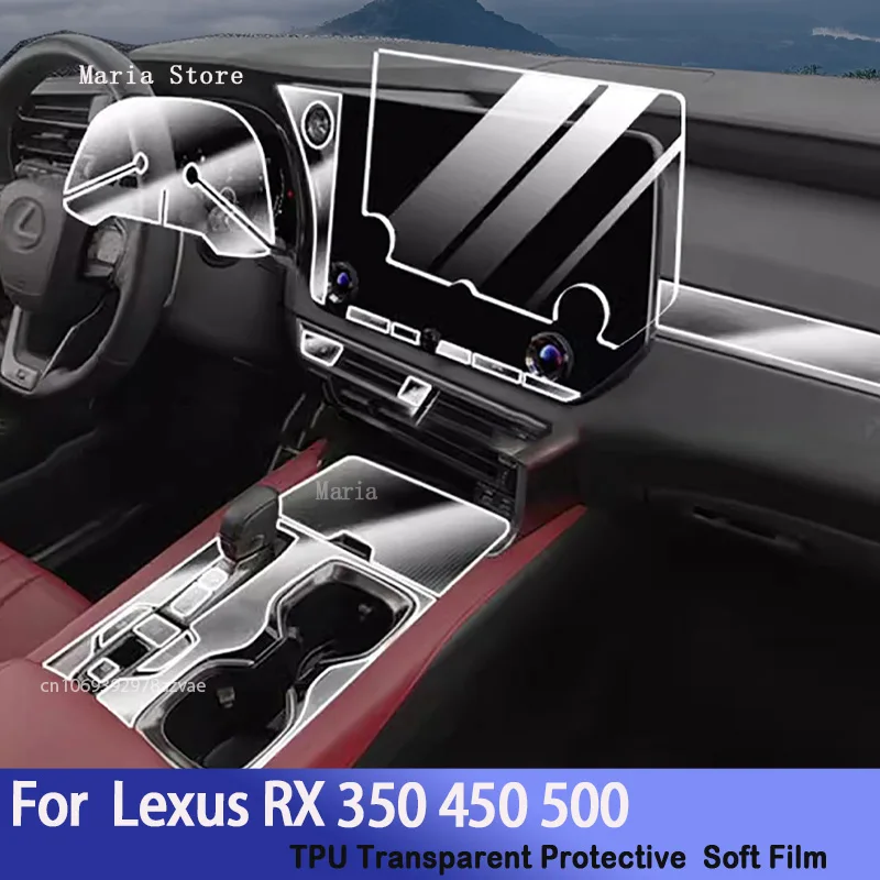 

For Lexus RX 350 450 500h (2023) Car GPS Navigation Protective LCD TPU Screen Protector Anti-Scratch Film Fitting PPF Sticker