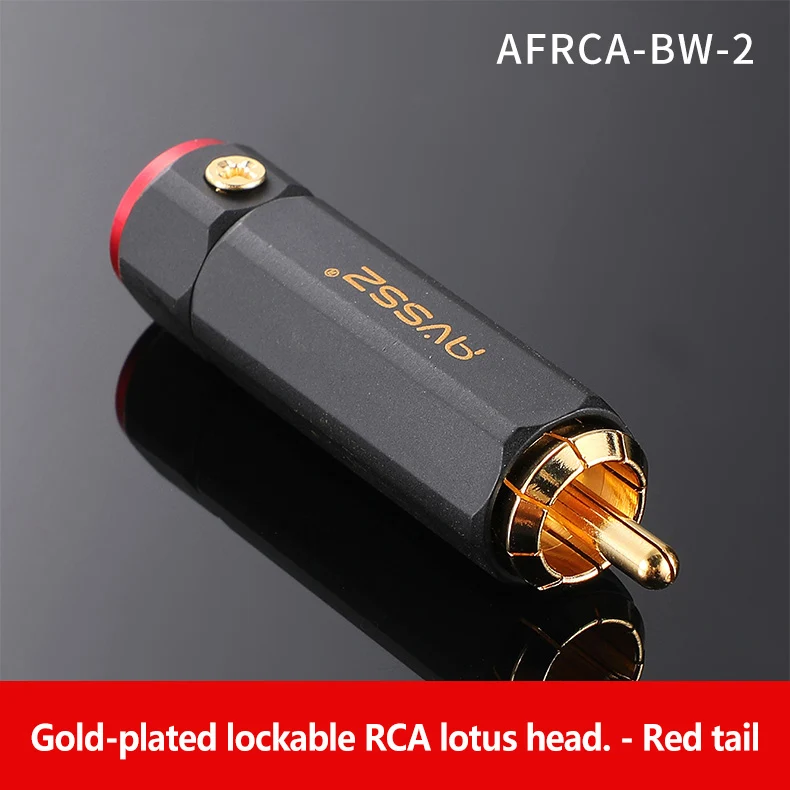 Hifi RCA-Stecker 24K Echtvergoldet Selbstverriegelnd Lötfrei für HIFI Audio Video – Detail 8