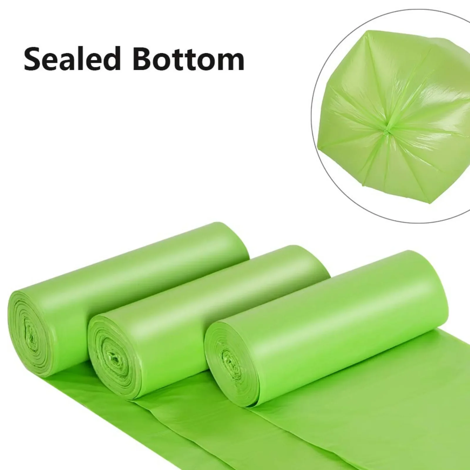 Disposable Biodegradable Compostable Trash Bags Recycling Unscented Tall Kitchen Trash Bags for Kitchen Yard Lawn Office