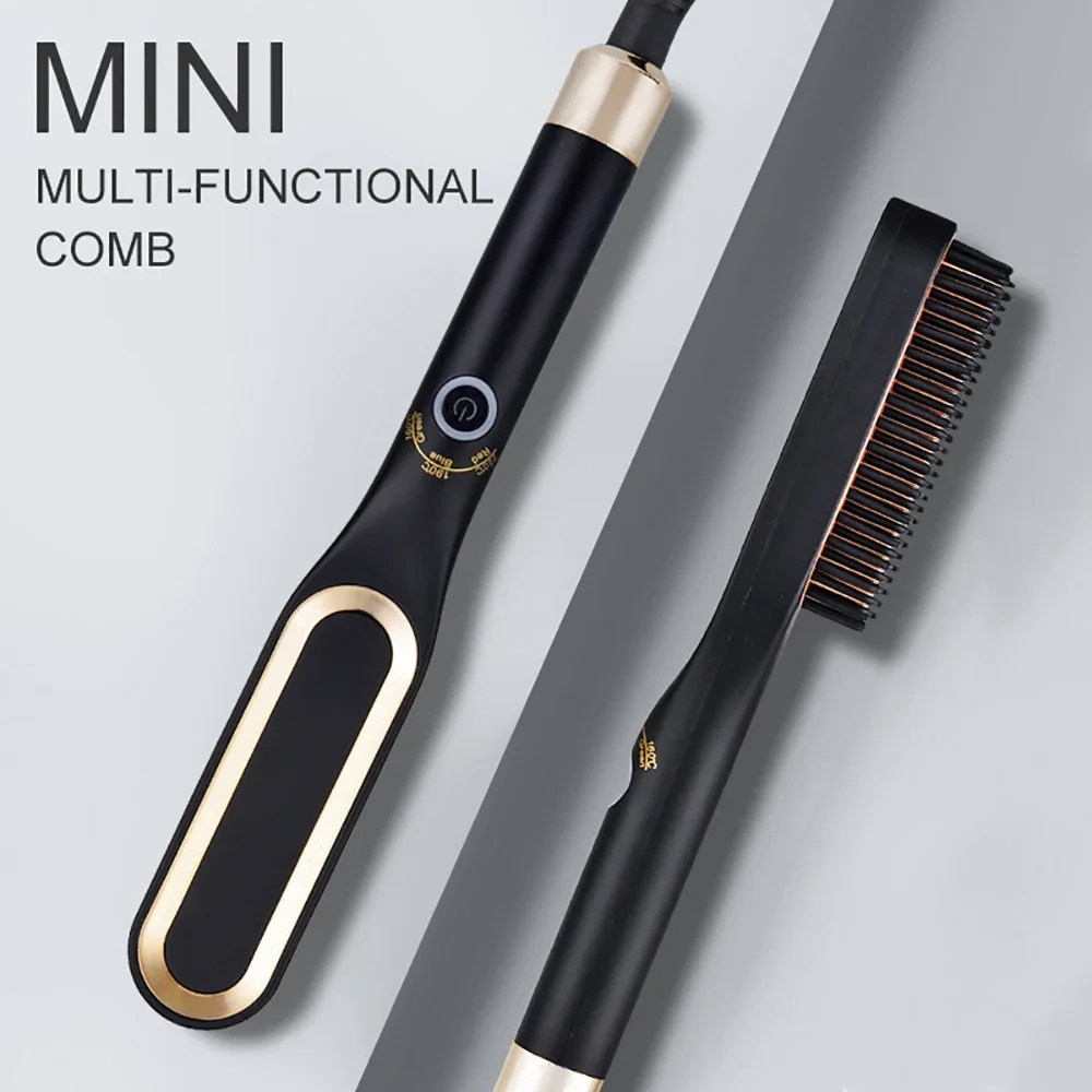 3-in-1 Electric Hair Brush Straightener Comb for Men Women - Dual-Use Styling Tool 5
