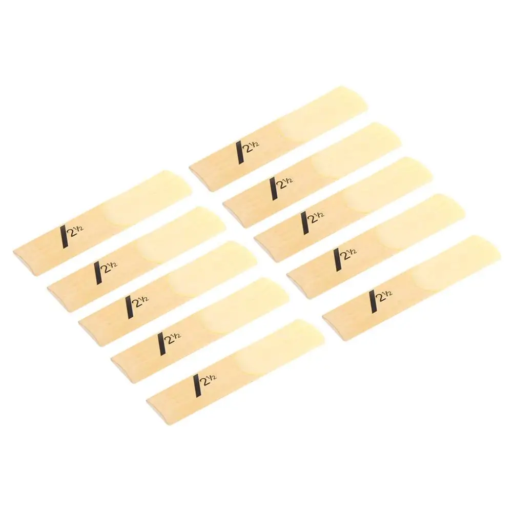 De madeira Alto Sax Reeds para Saxofone, Saxofone Eb Peças, Solid, Sopros, Instrumento de substituição Acessórios, 10 PCs/Set, 1.5, 2, 2.5, 3, 3.5, 4