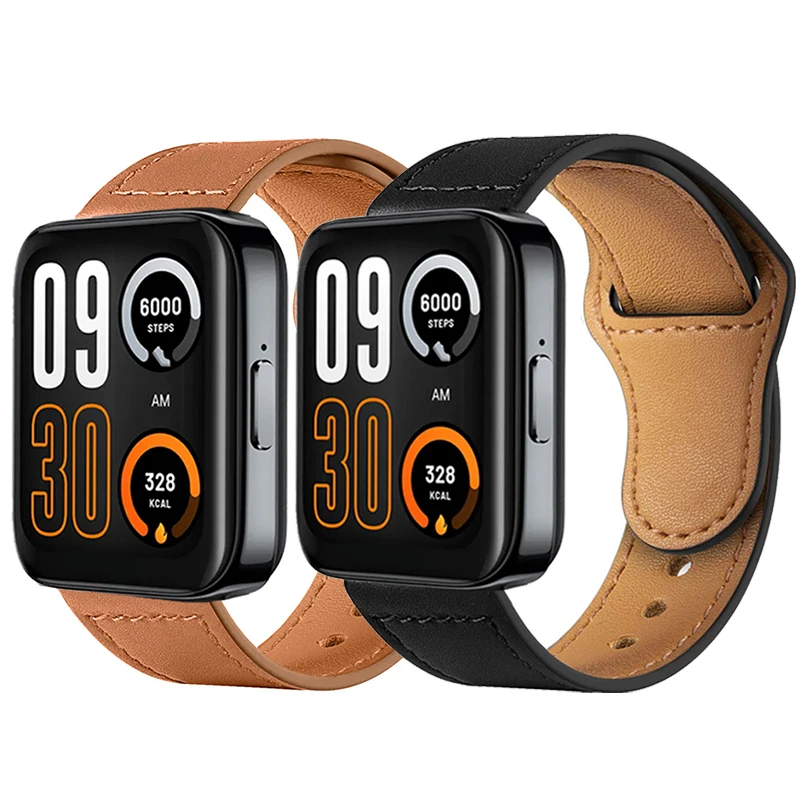 

Ремешок кожаный для наручных часов Realme Watch 3/2/2 Pro, 20 мм 22 мм
