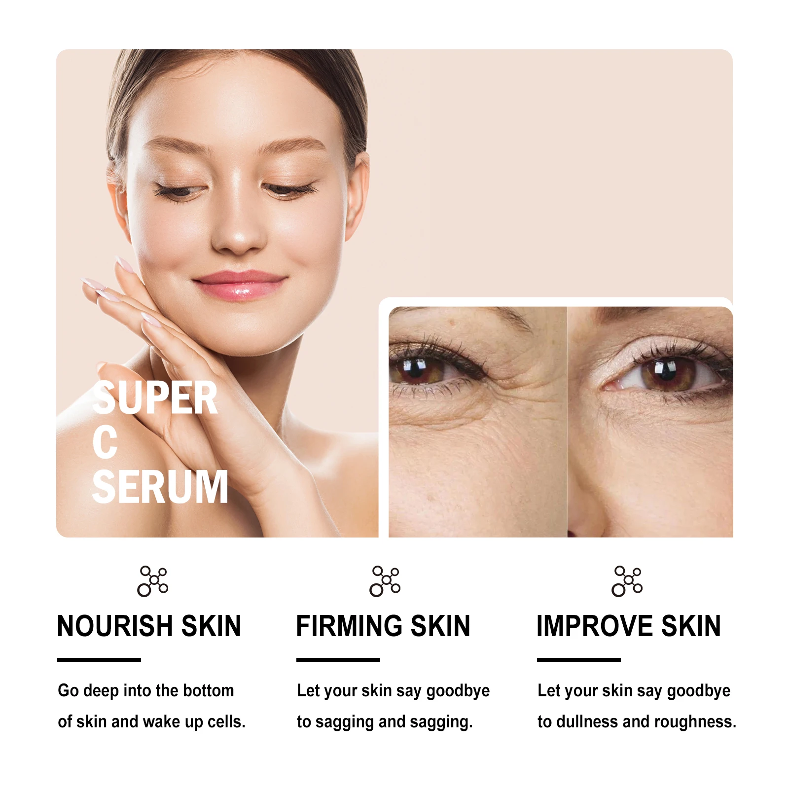 EELHOE Vitamin C Essence Liquid Whitening Moisturizing Soft Delicate Skin Essence Gentle Fomula Suitable for All Skin Types 4