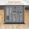 Kitchen Cutlery Storage Box Knife Holder Plastic Tray Fork Spoon Divider Drawer Box Tableware Organizer Kitchen Drawer Organizer 2