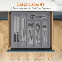 Kitchen Cutlery Storage Box Knife Holder Plastic Tray Fork Spoon Divider Drawer Box Tableware Organizer Kitchen Drawer Organizer 2