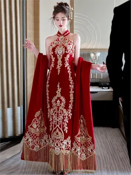 New Chinese-style toasting shawl heavy-duty cheongsam and fashionable clothing