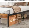 Twin Size Metal Platform Bed Frame - Mattress Foundation with Headboard and and Footboard, No Box Spring Needed with 700LBS Stur 5