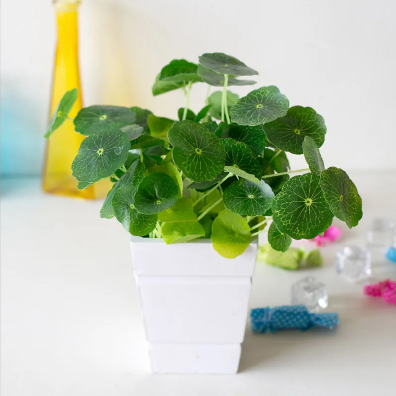 Artificial Plant Lotus Leaf Lucky Penny Grass Home Decoration Fish Tank Water Simulated Hydrocotyle Plants