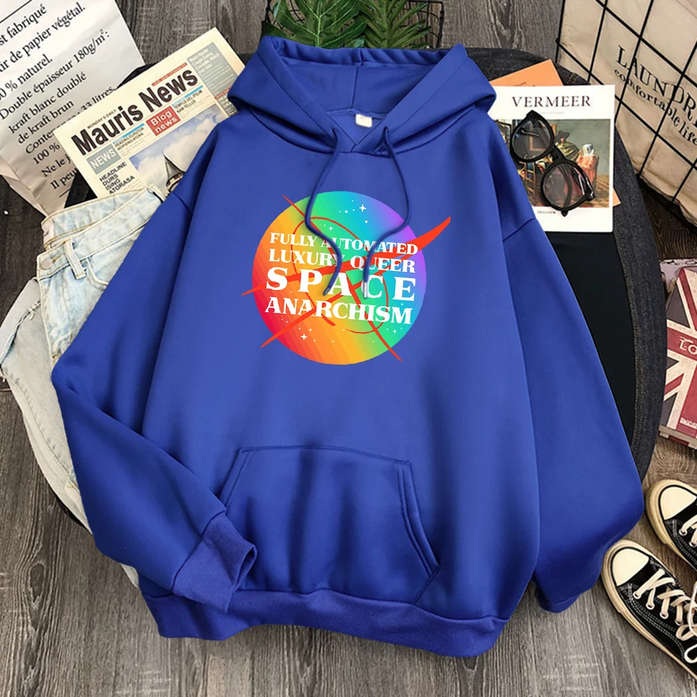 

Fully Automated Luxury Queer Space Anarchism Printing Sport Street Hoodie Male Loose Top Long Sleeve Sweatshirt Hood Hoodies Men