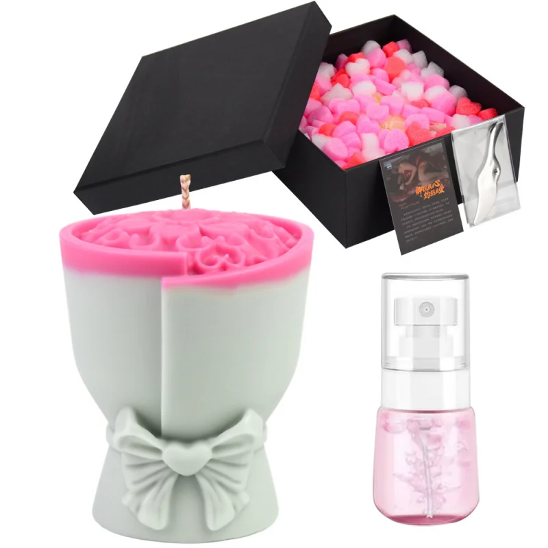 Sexy Low Temperature Candles Aromatherapy Gift Box Adult Sex Product Bouquet Wax Drip Room Foreplay Sex Toy Lighting Wax