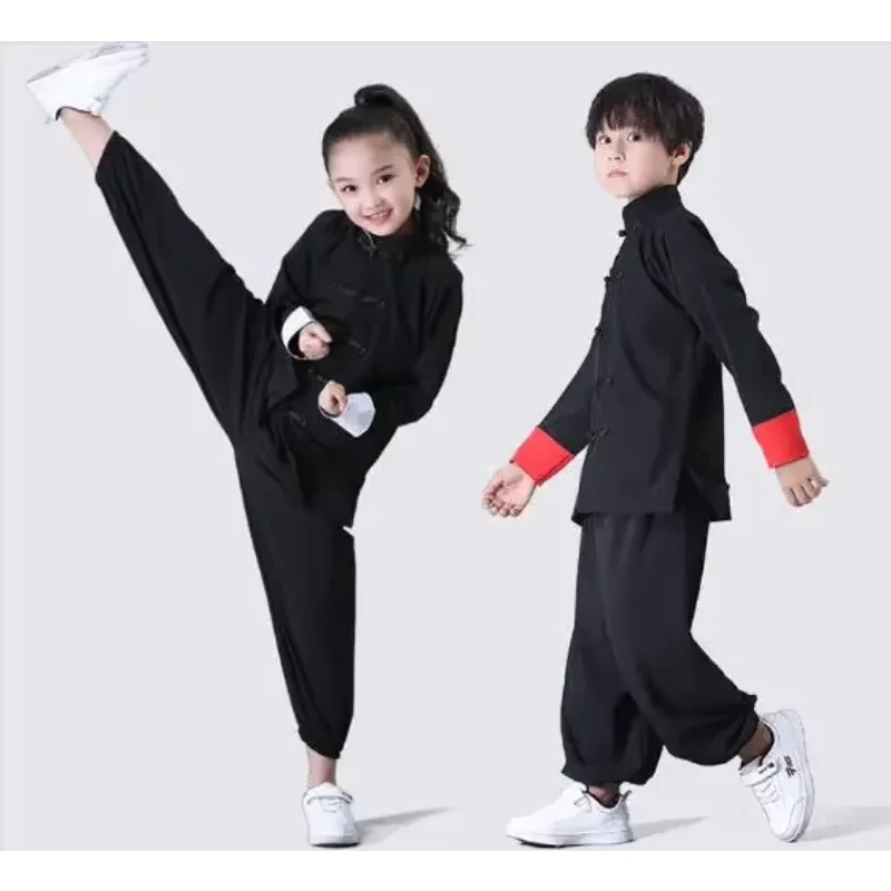 Martial Arts Clothing Wushu Costume Kids Chinese Traditional Style Performance Tai Chi Kung Fu Uniforms Girls Boys Stage Performance Set