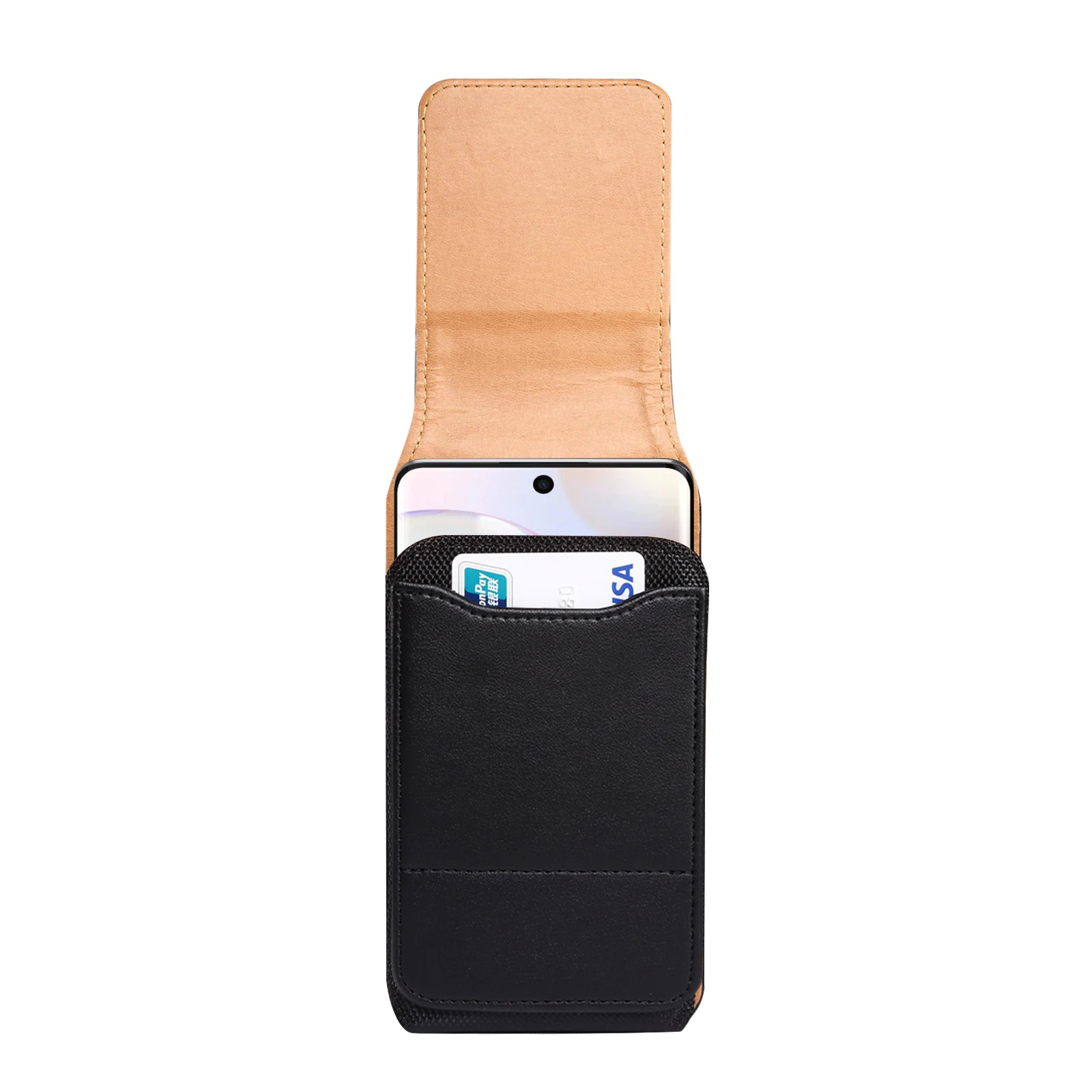 Kuh Leder Telefon Gürtel Clip Fall Taille Tasche Für Samsung Galaxy S25 S24 Ultra S23 S22 plus S21 FE A16 A15 A25 A55 5G Holster Beutel – Detail 12