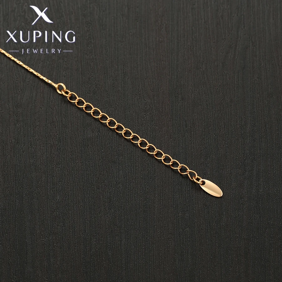 Xuping Jewelry Neue Charm-Halskette mit romantischem Herz-Anhänger aus Goldfarbenem Schmuck für Damen und Mädchen, exquisites Geschenk X000467357 – Detail 18