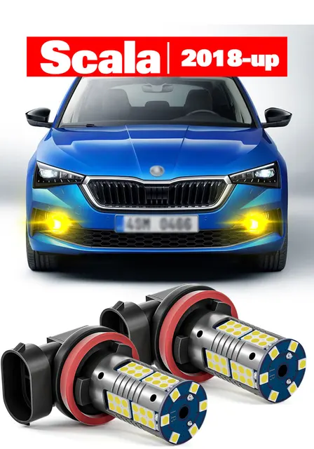 2 Stück für Skoda Scala 2018 2019 2020 2021 LED-Nebelscheinwerfer