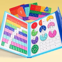 Montessori Fraction Learning Math Toy Magnetic Arithmetic Teaching Aids Wooden Book Educational Toys for Children Christmas Gift - Image 4