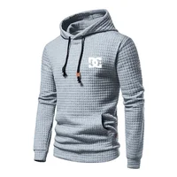 2025 hommes printemps automne Style européen lettre imprimer sweat à capuche décontracté grande poche Plaid Jacquard conception à manches longues pull 5