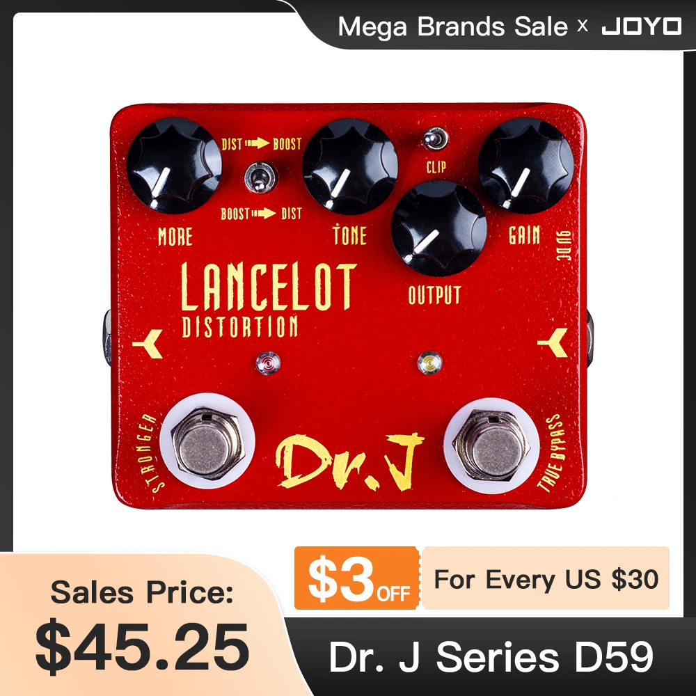 D59 Lancelot pédale de distorsion pour guitare électrique pédales d