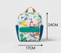 Toddler Color Matching Backpacks Brand New Design Colored Outgoing Bags Kids Mickey Mouse Printing Two-shoulder Bags With Zipper 1