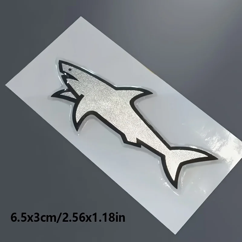 Shark Fish Emblem Sticker Badge Fender Decal for Universal Vehicle SUV Motorcycle Bike Accessories