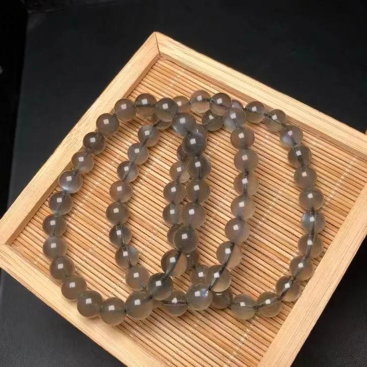 

8mm High Quality Hot Selling Natural Grey Moonstone Crystal Healing Bead Bracelet Fashion Jewelry Gift For Friends