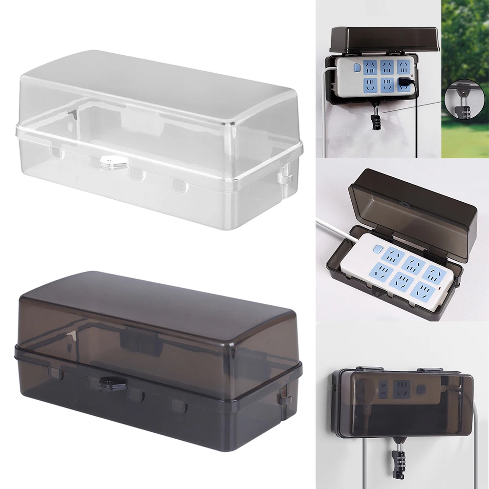 Waterproof Outdoor Extension Cord Cover Lockable Weatherproof Electric Outlet Protector Plug Cover Protect Outlet Plug Socket socket protective cover