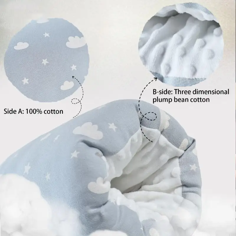 Y88D Cotton Bottle Feeding Pillows Baby Nursing Pillow Printed Pattern Skin Friendly Breastfeeding Pillow Soft Arm