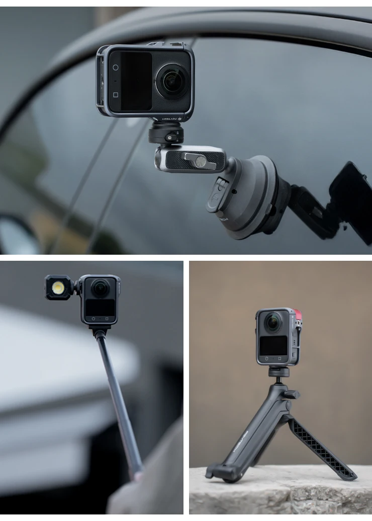 PGYTECH OSMO 360-Kamerakäfig für DJI OSMO 360, magnetische Verbindung, Typ C, Flip-Top, verschiedene Anschlüsse – Detail 7