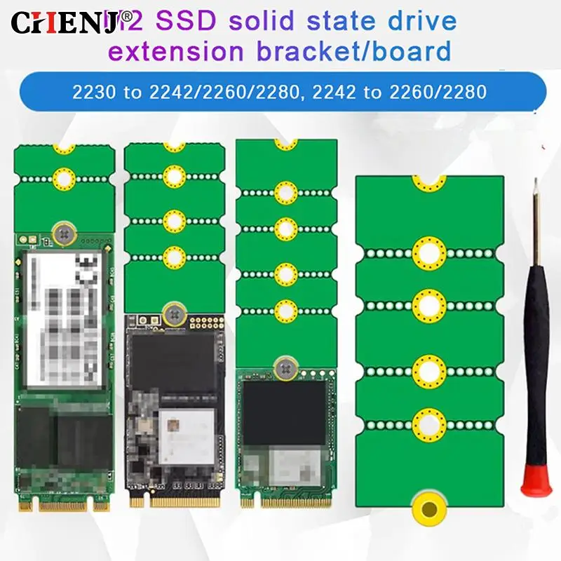 

NGFF M.2 SSD Adapter Card 2242 To 2280 2230 To 2280 Transfer Card Adapter Expansion Rack Board Riser Card Convert Card