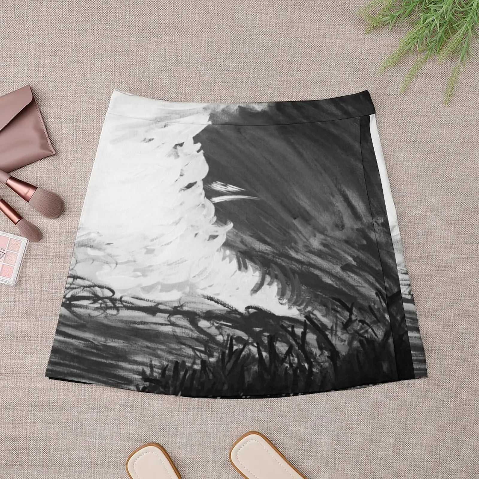 The White Cloud Above Is Always Saving Us From The Dark Road Ahead Mini Skirt 90s aesthetic elegant dresses for women