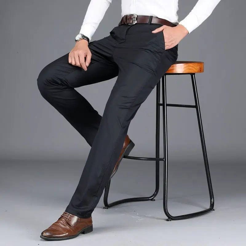 British Style Men High Quality Casual Dress Pant Men Design Slim Trousers Formal Office Social Wedding Party Dress Suit Pant S10 business pants suit pants men pants