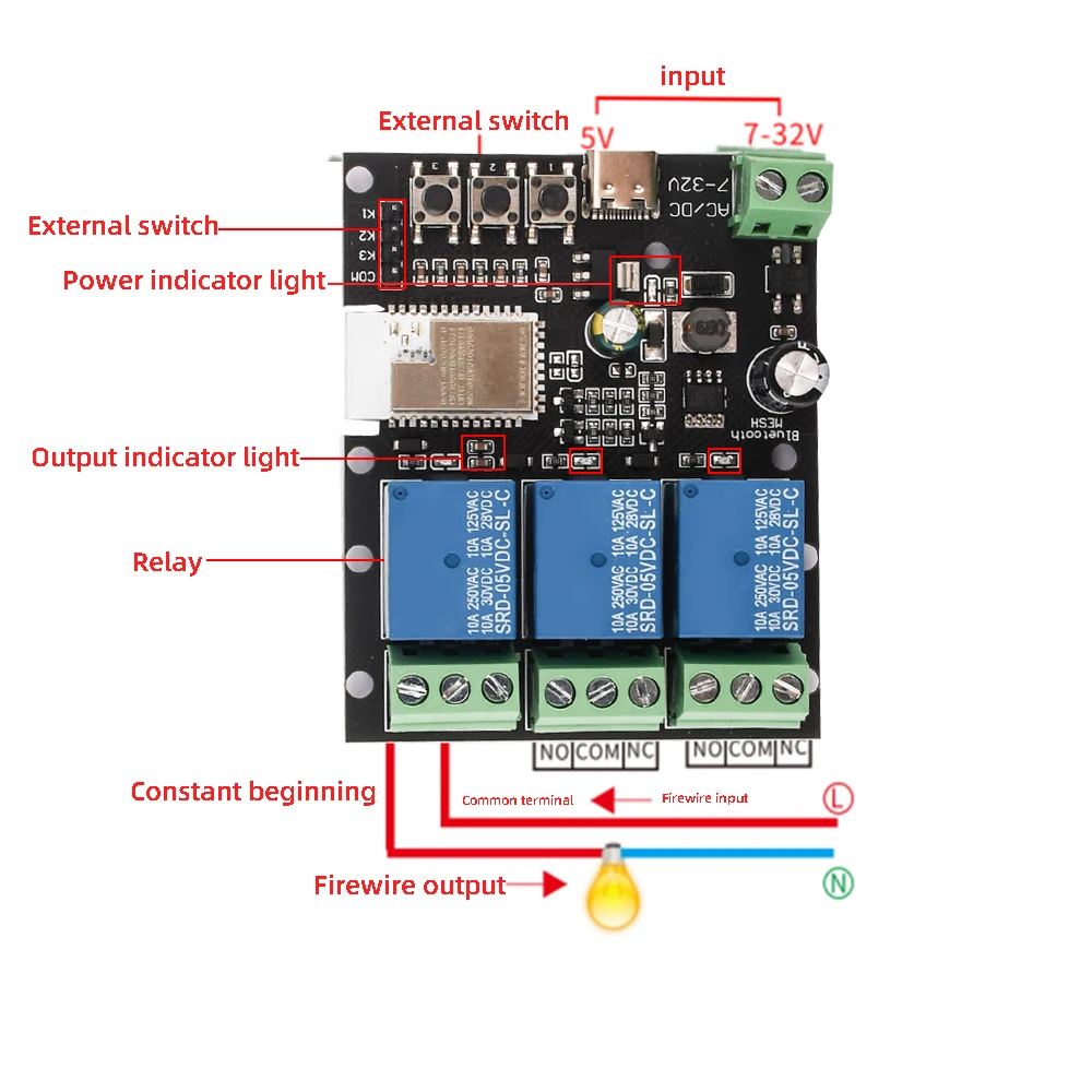 rele de bloqueio automatico para mijia ac dc 7v 32v 1 2 3 4 channel 03
