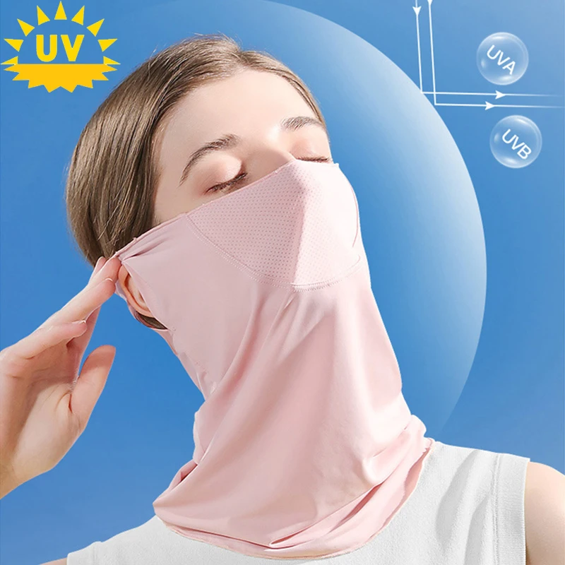 2023 New Summer Ice Silk Tube Face Mask Sunscreen Neck Gaiter