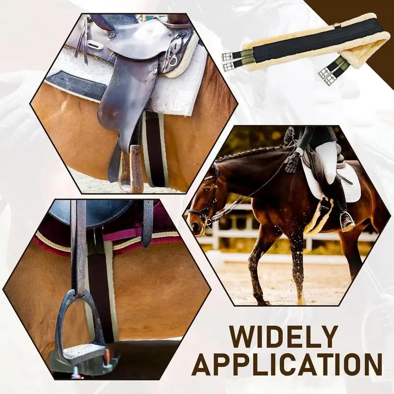 Girth For Western Saddle Stainless Steel Horse Cinch Elastic English Girth Breathable Horse Girth Western Saddle Accessories For - Image 4