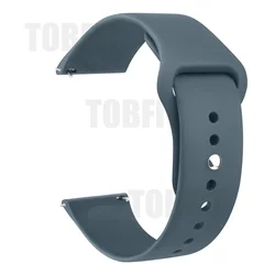 Sports Silicone Quick - Release Watch Band - Universal Replacement Wrist Strap - 20mm (Blue Gray)