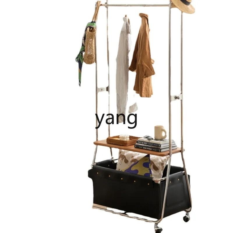

L'm'm Household Hallway Solid Wood Hanger Metal Floor Nordic Bedroom Storage Hanger