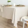 100% Pure Linen Tablecloth Natural Fabric for Kitchen Dining Room Party Holiday Tabletop Decoration Solid Color Table Cover 3