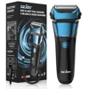 Sejoy FK608 Electric Shaver with Hair Trimmer for Men's Razor Wet & Dry LCD Display 3D Shaving Haircut Machine Blue 1