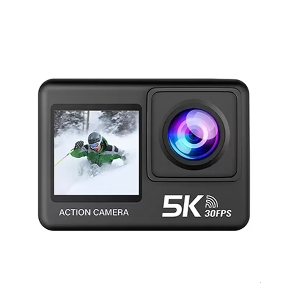 Regaton 5K Action Camera EIS IPS Touch Screen Supporta video 4K 60FPS Zoom 5X 170° Impermeabile fino a 30M WiFi Helmet Cam_voghion.com
