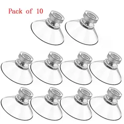 10 Clear PVC Vacuum Suction Cup Holders with Screws for Versatile Use in Bathrooms, Kitchens, and Offices (10 PCS G338A)