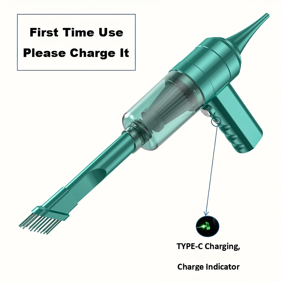 Small mini portable car vacuum cleaner, multifunctional, suitable for various scenarios inside the car
