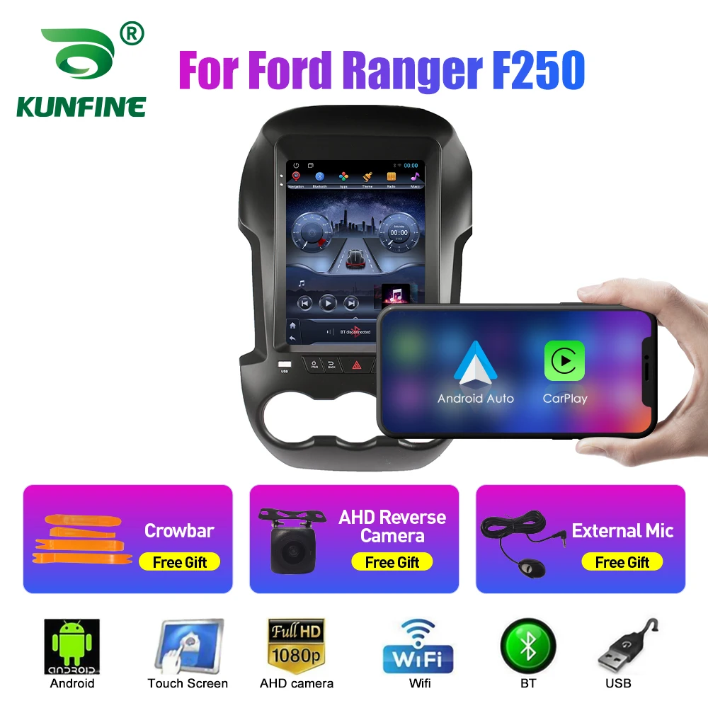 

Автомобильный радиоприемник 2 Din Tesla 9,7 дюйма на Android для Ford Ranger F250, стерео, автомобильный мультимедийный видеоплеер, DVD, GPS-навигация