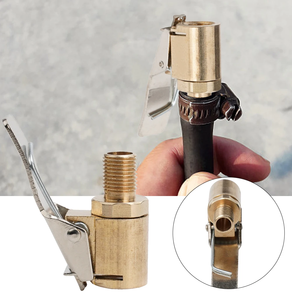 

Valve Inflator Connector Tool 1pc 40mm 8MM Car Air Pump Nozzle Adapter Head Clip Bicycle Accessories Repalcement
