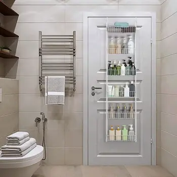 6-Tier Adjustable Pantry Organization Storage, Heavy-duty Metal Door Spice Rack for Kitchen, Bathroom 3