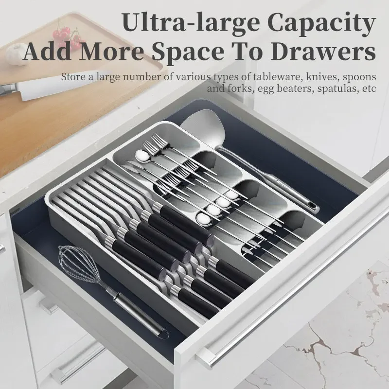 Silverware Organizer Flatware Organizer Cutlery Organizer Expandable Drawer Knife Holder Kitchen Utensil