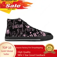 Hot Lil Peep Hip Hop Rap Rapper Music Singer Rock Casual Cloth Shoes High Top Comfortable Breathable 3D Print Men Women Sneakers 1