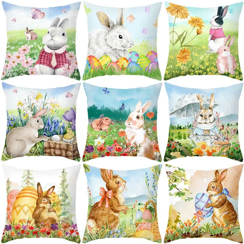 Easter Cushion Covers Pillowcase Pillow Cases Home Decor Easter
